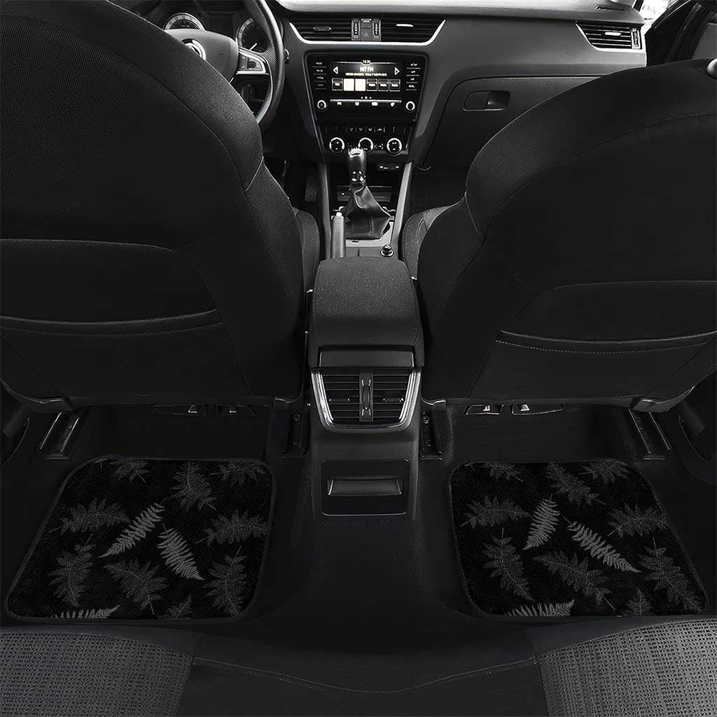 New Zealand Aotearoa Car Mats Kiwi Fern Maori Pattern Green Version LT05 Set 2pcs - Back Green - Polynesian Pride