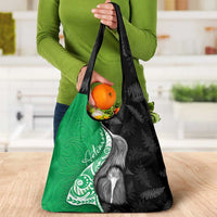 New Zealand Aotearoa Grocery Bag Kiwi Fern Maori Pattern Green Version LT05 - Polynesian Pride