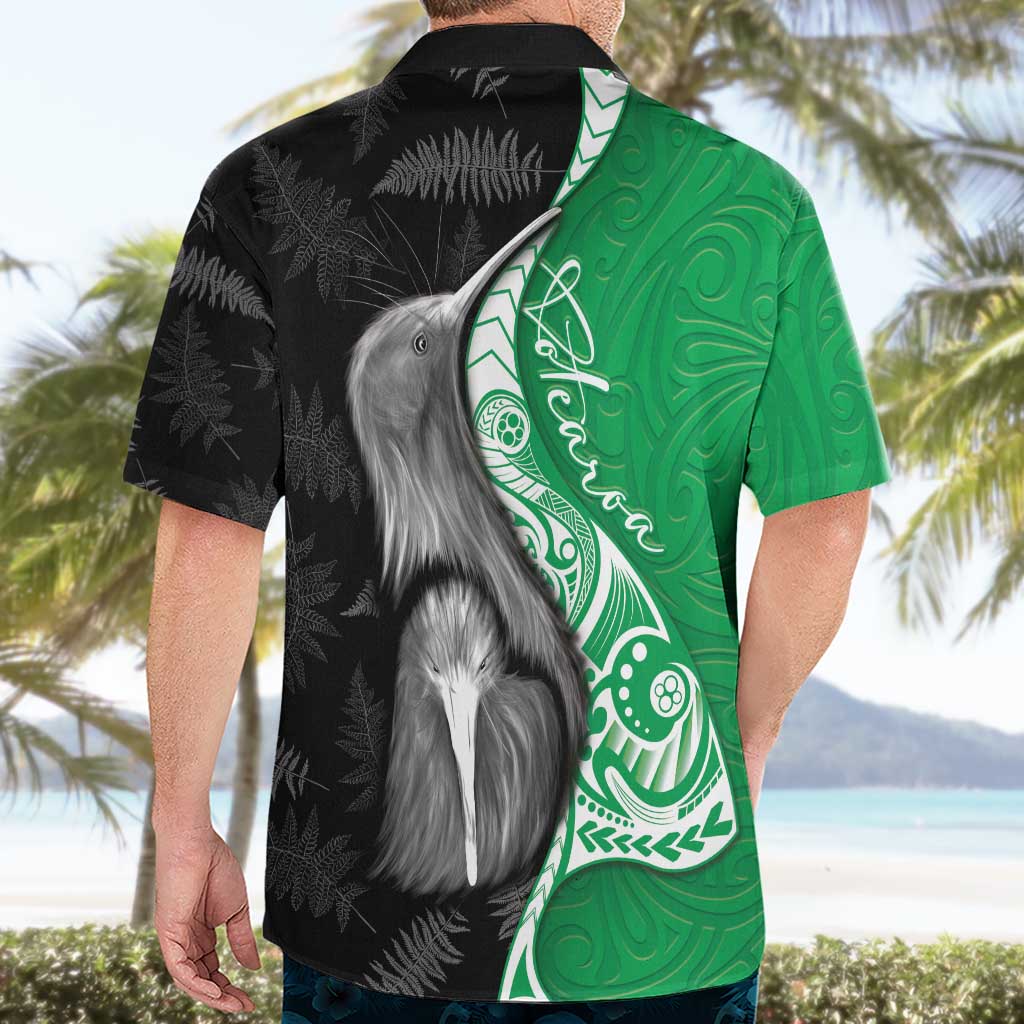 New Zealand Aotearoa Hawaiian Shirt Kiwi Fern Maori Pattern Green Version LT05 - Polynesian Pride