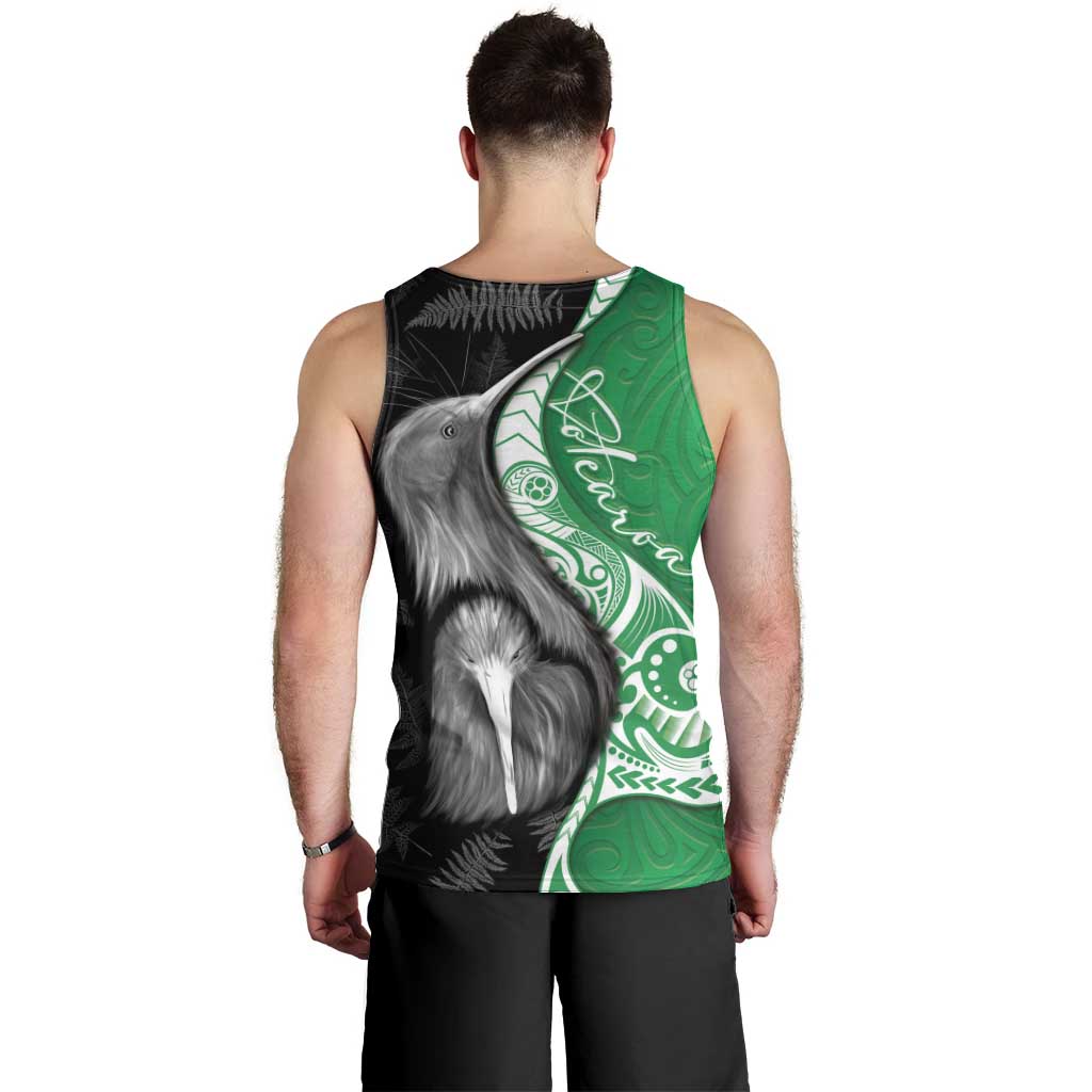 New Zealand Aotearoa Men Tank Top Kiwi Fern Maori Pattern Green Version LT05 - Polynesian Pride
