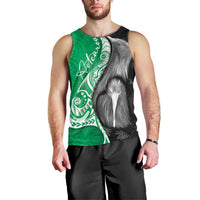 New Zealand Aotearoa Men Tank Top Kiwi Fern Maori Pattern Green Version LT05 - Polynesian Pride