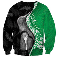 New Zealand Aotearoa Sweatshirt Kiwi Fern Maori Pattern Green Version LT05 - Polynesian Pride