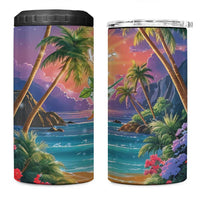 Aloha Hawaii 4 in 1 Can Cooler Tumbler Hula Martini Tropical Vibes - Polynesian Pride