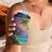 Aloha Hawaii 4 in 1 Can Cooler Tumbler Hula Martini Tropical Vibes - Polynesian Pride