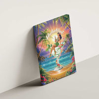 Aloha Hawaii Canvas Wall Art Hula Martini Tropical Vibes - Polynesian Pride