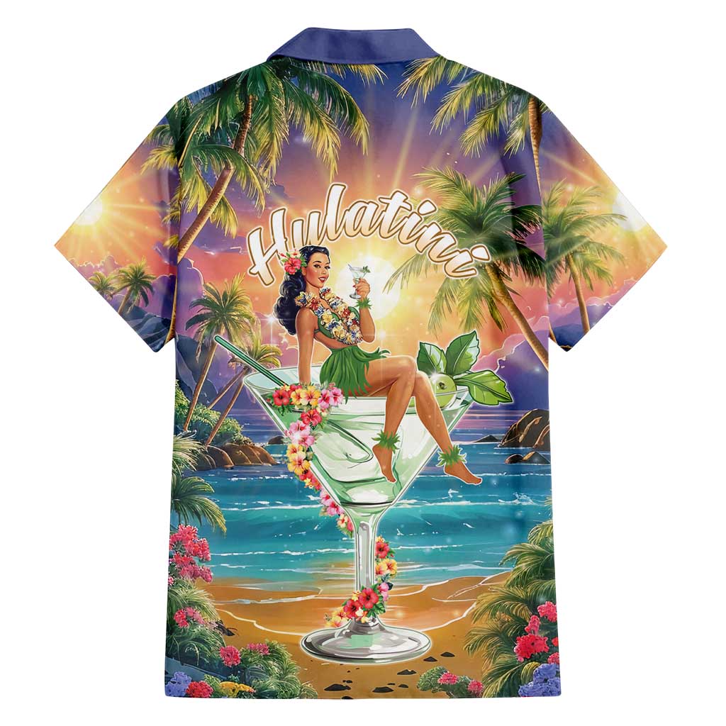 Aloha Hawaii Family Matching Off Shoulder Short Dress and Hawaiian Shirt Hula Martini Tropical Vibes LT05 - Polynesian Pride