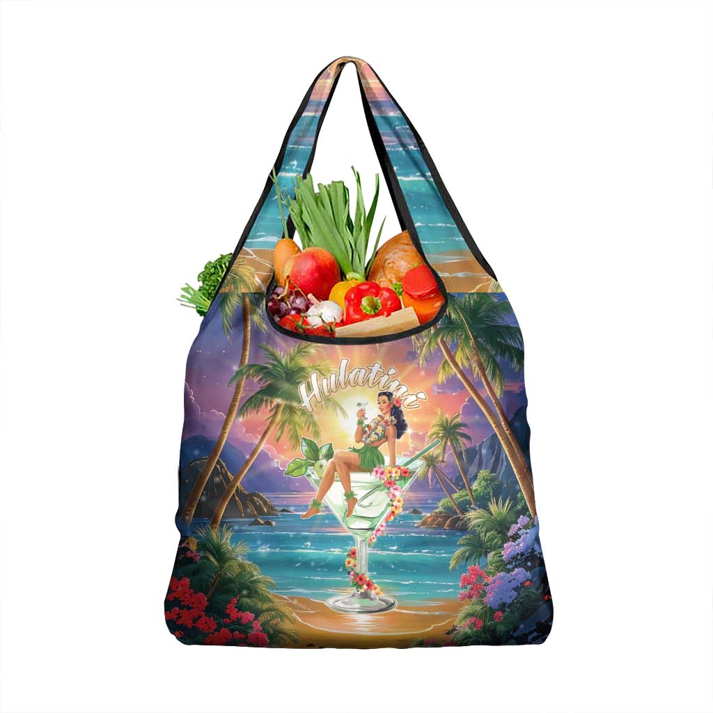 Aloha Hawaii Grocery Bag Hula Martini Tropical Vibes LT05 1-pack One Size Colorful - Polynesian Pride