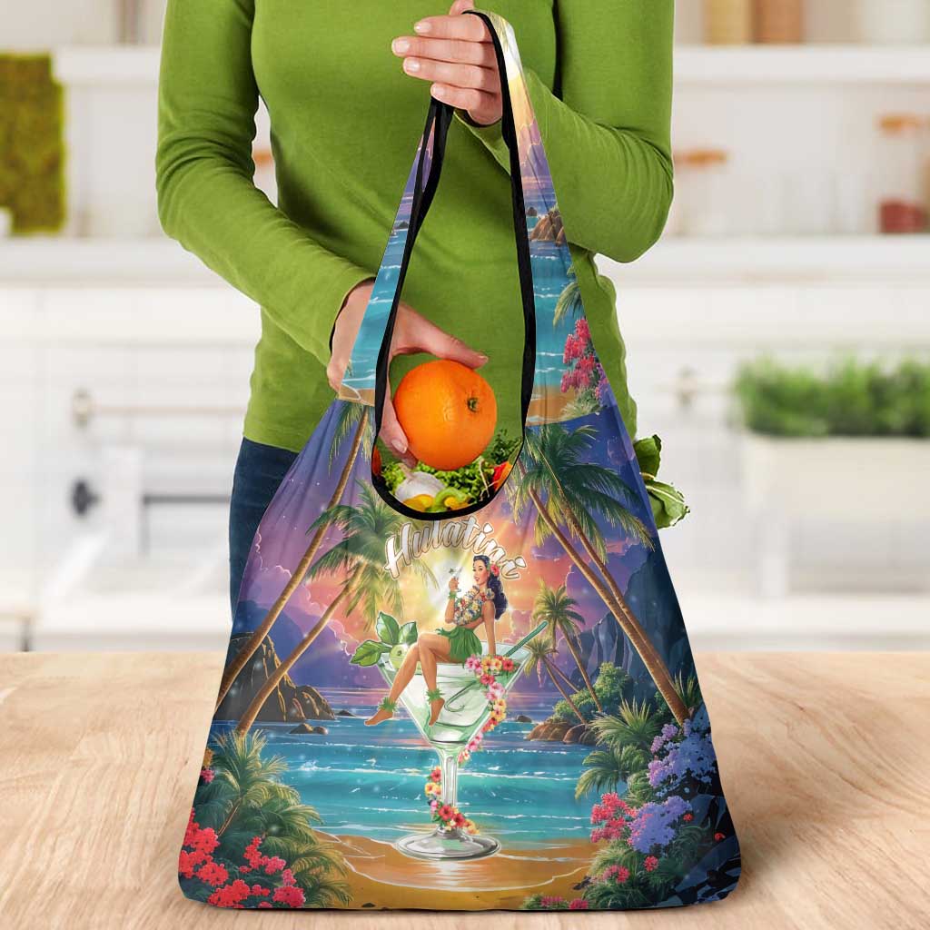Aloha Hawaii Grocery Bag Hula Martini Tropical Vibes LT05 - Polynesian Pride