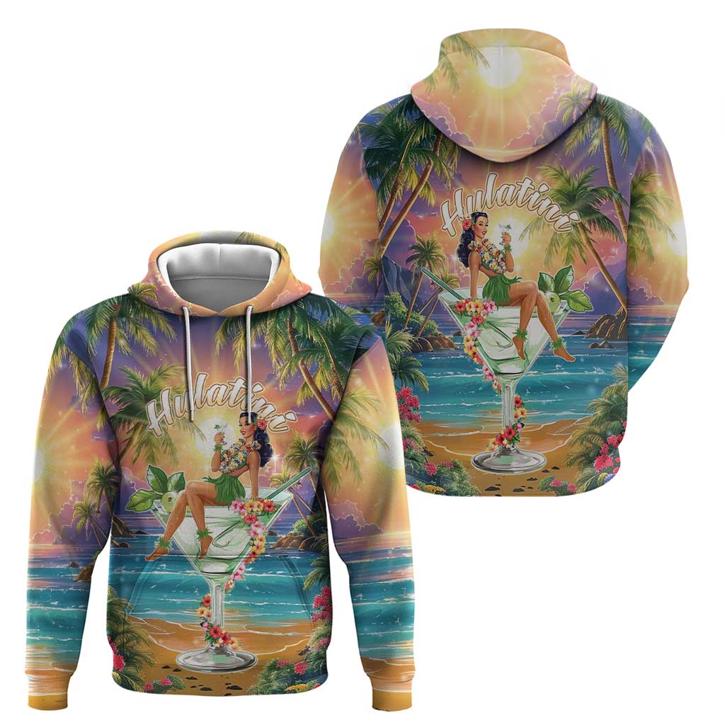Aloha Hawaii Hoodie Hula Martini Tropical Vibes - Polynesian Pride