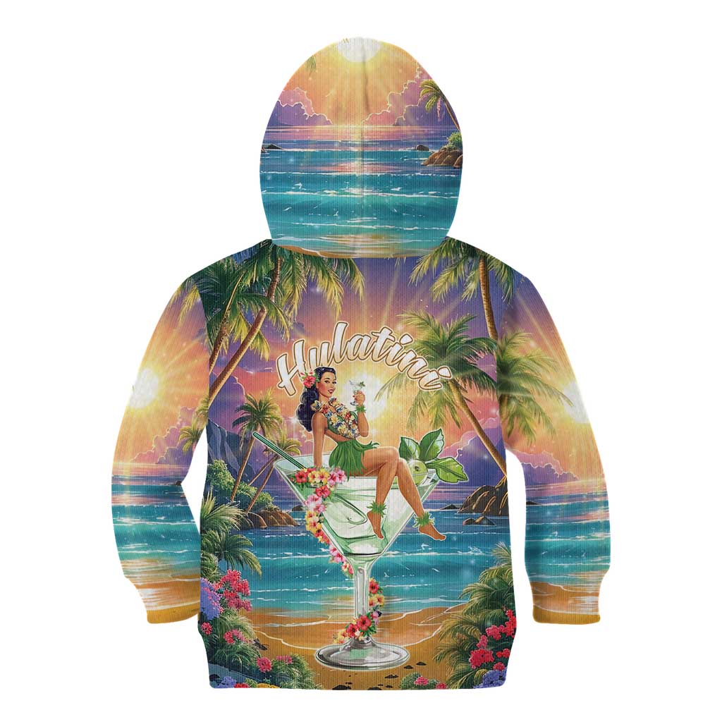 Aloha Hawaii Kid Hoodie Hula Martini Tropical Vibes - Polynesian Pride