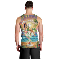 Aloha Hawaii Men Tank Top Hula Martini Tropical Vibes LT05 - Polynesian Pride