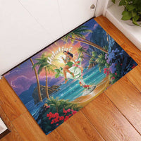 Aloha Hawaii Rubber Doormat Hula Martini Tropical Vibes LT05 - Polynesian Pride