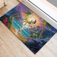 Aloha Hawaii Rubber Doormat Hula Martini Tropical Vibes LT05 - Polynesian Pride