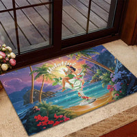 Aloha Hawaii Rubber Doormat Hula Martini Tropical Vibes LT05 - Polynesian Pride