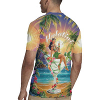 Aloha Hawaii Rugby Jersey Hula Martini Tropical Vibes LT05 - Polynesian Pride