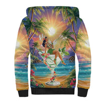 Aloha Hawaii Sherpa Hoodie Hula Martini Tropical Vibes LT05 - Polynesian Pride