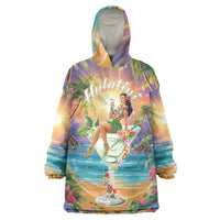 Aloha Hawaii Wearable Blanket Hoodie Hula Martini Tropical Vibes LT05 One Size Colorful - Polynesian Pride