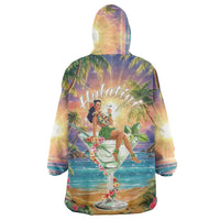 Aloha Hawaii Wearable Blanket Hoodie Hula Martini Tropical Vibes LT05 - Polynesian Pride