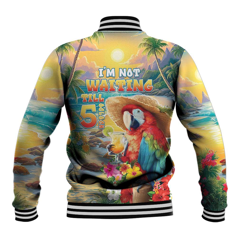 Hawaii Parrot Baseball Jacket Im Not Waiting Till 5 Oclock LT05 - Polynesian Pride