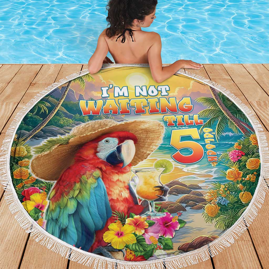 Hawaii Parrot Beach Blanket Im Not Waiting Till 5 Oclock LT05 - Polynesian Pride