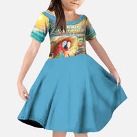 Hawaii Parrot Family Matching Off The Shoulder Long Sleeve Dress and Hawaiian Shirt Im Not Waiting Till 5 Oclock
