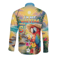 Hawaii Parrot Long Sleeve Button Shirt Im Not Waiting Till 5 Oclock LT05 - Polynesian Pride