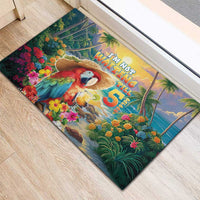Hawaii Parrot Rubber Doormat Im Not Waiting Till 5 Oclock LT05 - Polynesian Pride