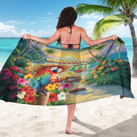 Hawaii Parrot Sarong Im Not Waiting Till 5 Oclock - Polynesian Pride