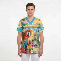 Hawaii Parrot Scrub Top Im Not Waiting Till 5 Oclock - Polynesian Pride