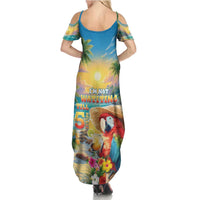 Hawaii Parrot Summer Maxi Dress Im Not Waiting Till 5 Oclock - Polynesian Pride