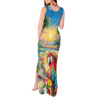 Hawaii Parrot Tank Maxi Dress Im Not Waiting Till 5 Oclock - Polynesian Pride