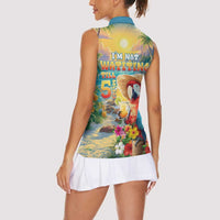 Hawaii Parrot Women Sleeveless Polo Shirt Im Not Waiting Till 5 Oclock - Polynesian Pride