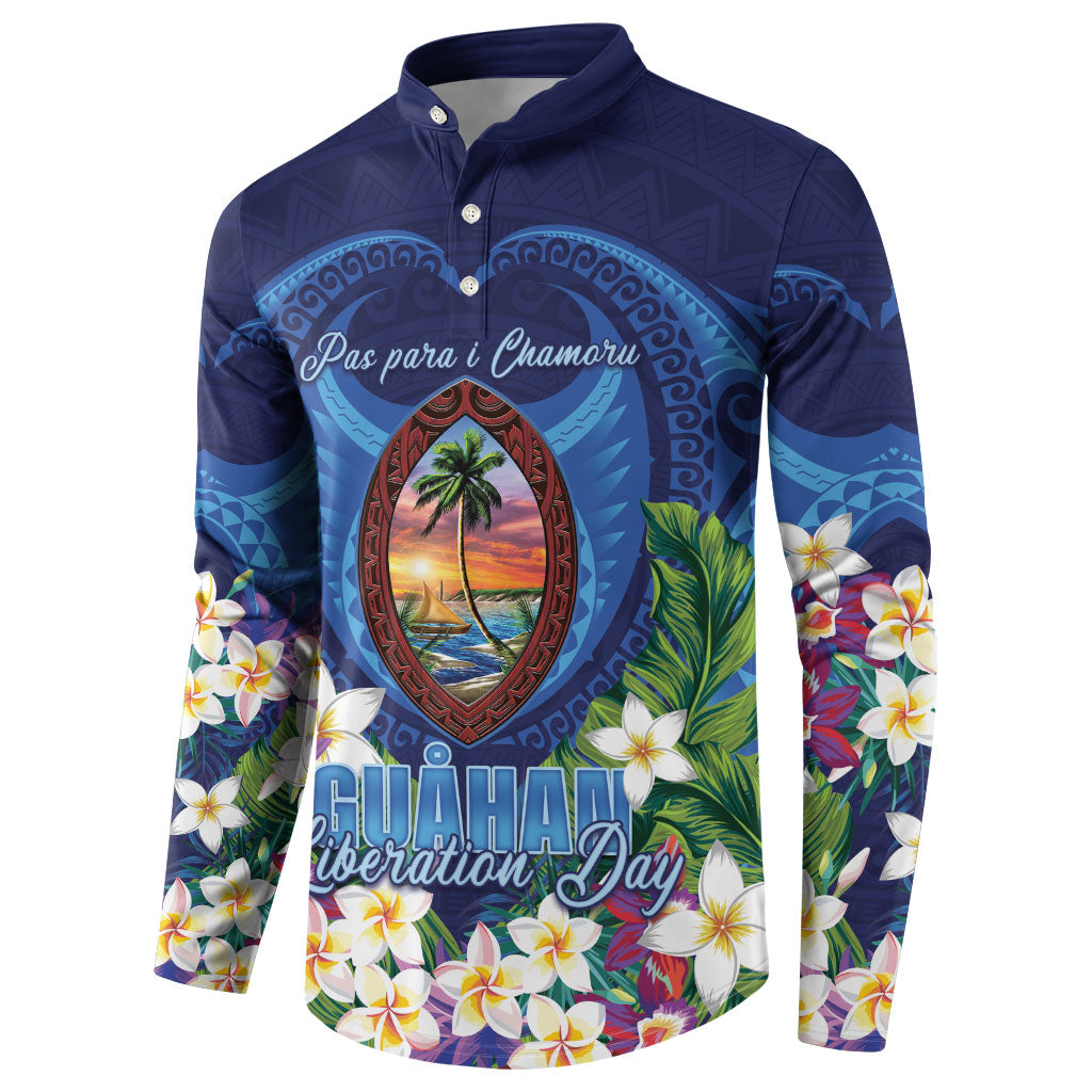 Guam Liberation Day Button Sweatshirt Pas Para I Chamoru