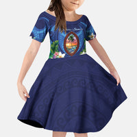 Guam Liberation Day Kid Short Sleeve Dress Pas Para I Chamoru