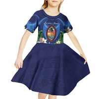 Guam Liberation Day Kid Short Sleeve Dress Pas Para I Chamoru