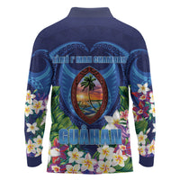 Guam Liberation Day Long Sleeve Polo Shirt Pas Para I Chamoru
