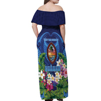 Guam Liberation Day Off Shoulder Maxi Dress Pas Para I Chamoru