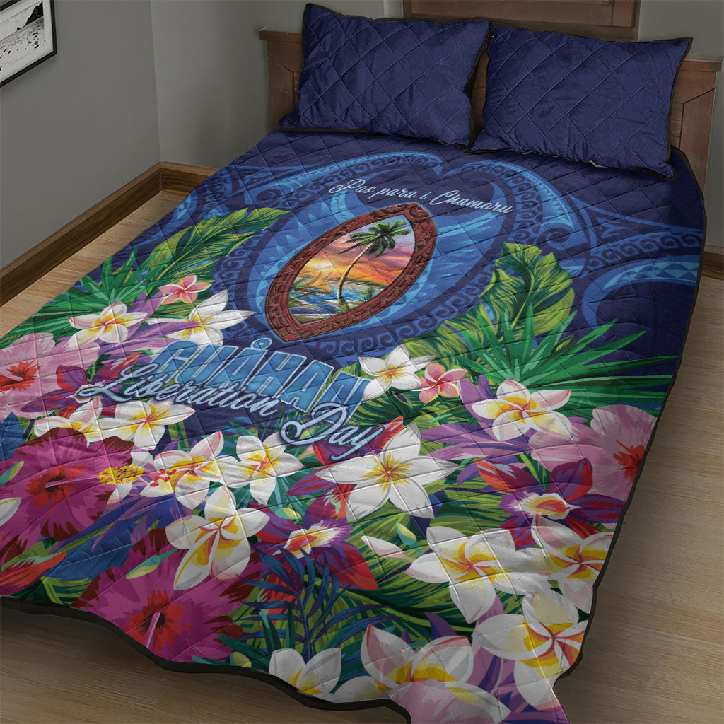 Guam Liberation Day Quilt Bed Set Pas Para I Chamoru