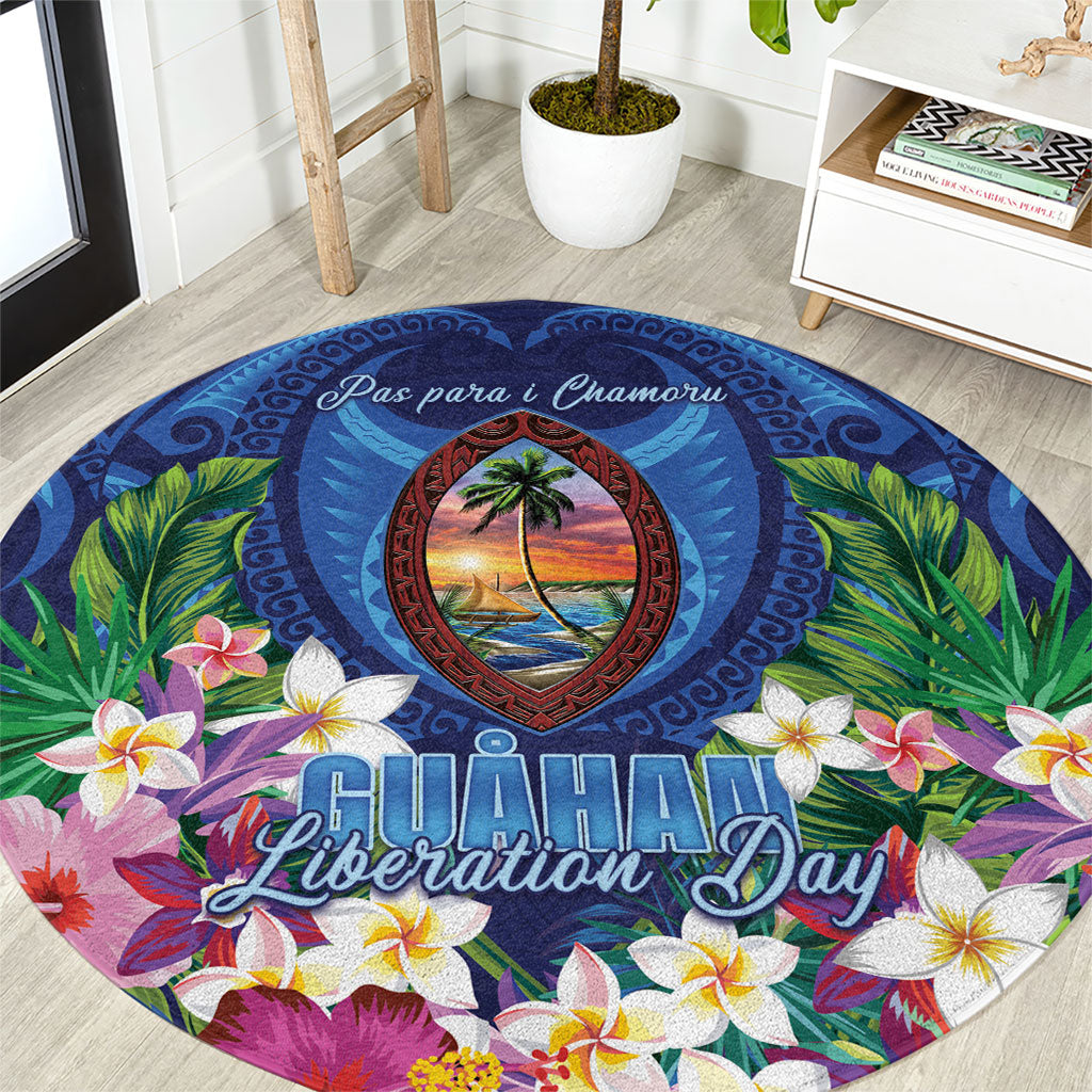 Guam Liberation Day Round Carpet Pas Para I Chamoru