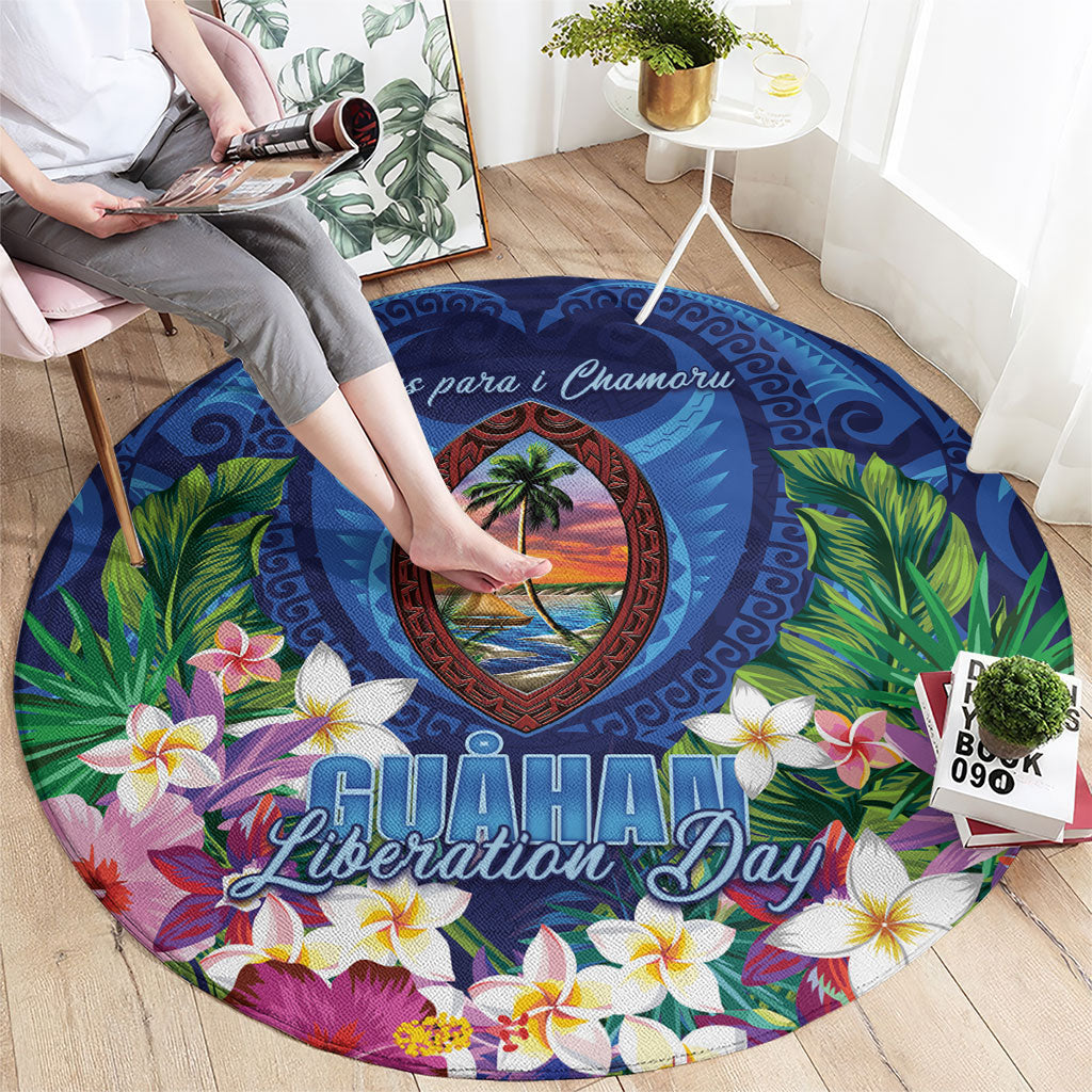 Guam Liberation Day Round Carpet Pas Para I Chamoru