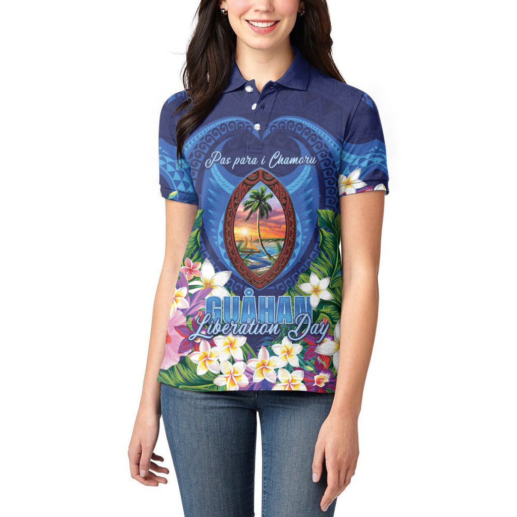 Guam Liberation Day Women Polo Shirt Pas Para I Chamoru