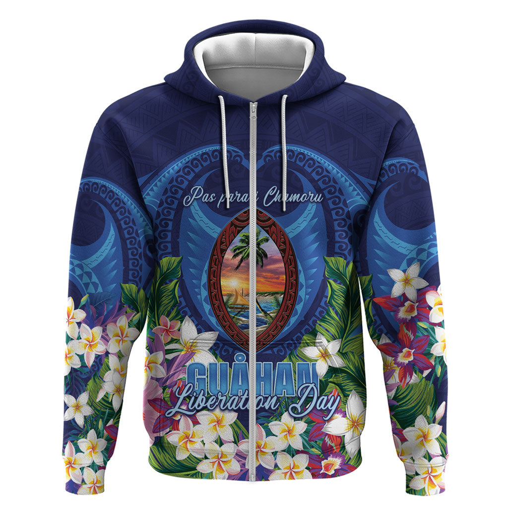 Guam Liberation Day Zip Hoodie Pas Para I Chamoru