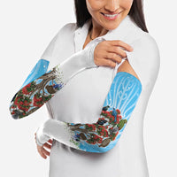 New Zealand Birds Christmas Arm Sleeves Pohutukawa Xmas Tree