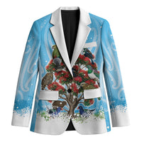 New Zealand Birds Christmas Blazer Pohutukawa Xmas Tree