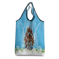 New Zealand Birds Christmas Grocery Bag Pohutukawa Xmas Tree