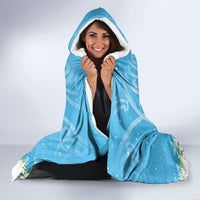 New Zealand Birds Christmas Hooded Blanket Pohutukawa Xmas Tree