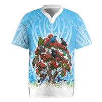 New Zealand Birds Christmas Rugby Jersey Pohutukawa Xmas Tree