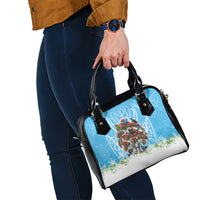 New Zealand Birds Christmas Shoulder Handbag Pohutukawa Xmas Tree