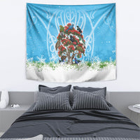 New Zealand Birds Christmas Tapestry Pohutukawa Xmas Tree