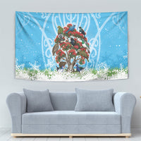 New Zealand Birds Christmas Tapestry Pohutukawa Xmas Tree